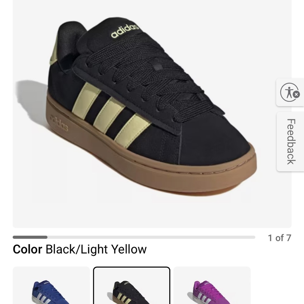 Adidas Black and Light Yellow Sneakers